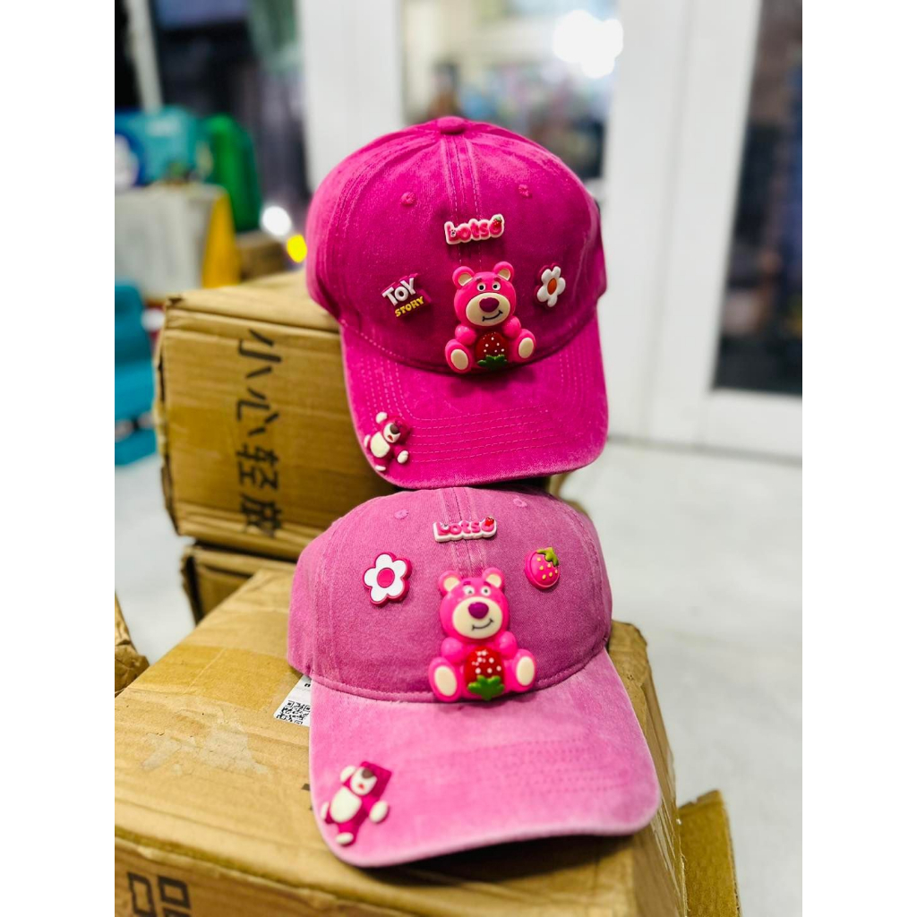 Nón jean gấu Lotso couple cho bé từ 8 tuổi trở lên và người lớn