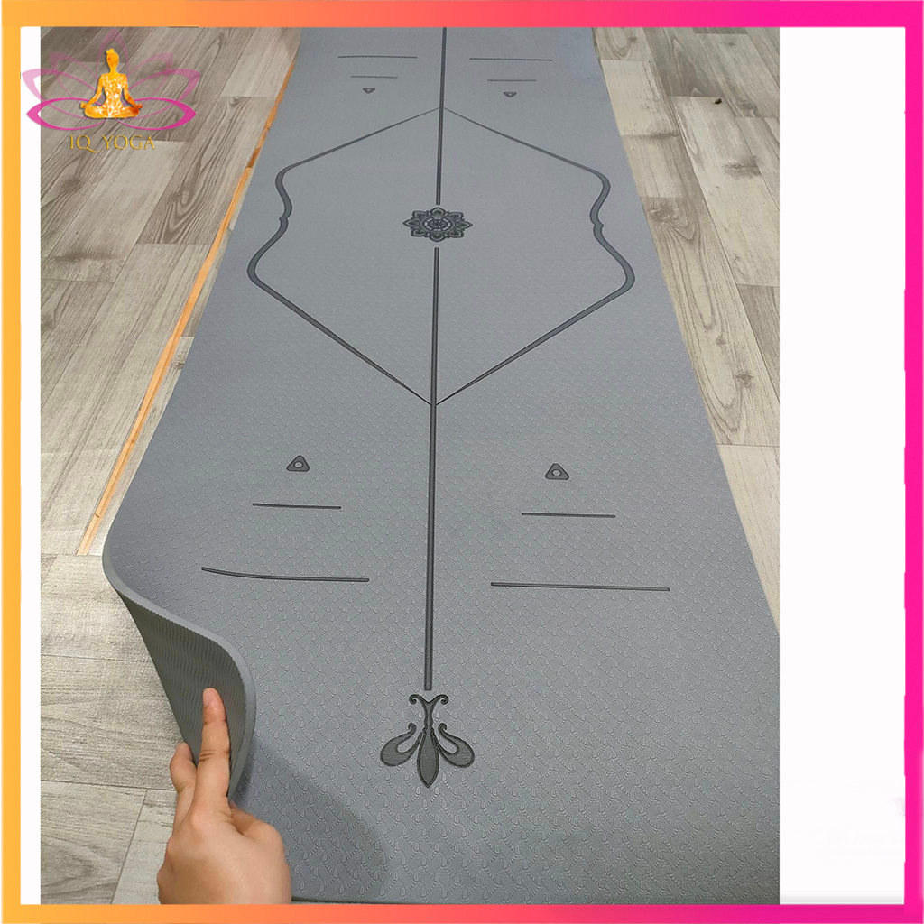 Thảm yoga 8mm 1 lớp định tuyến đúc nguyên khối