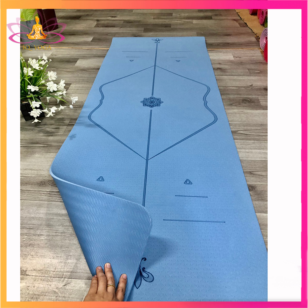 Thảm yoga 8mm 1 lớp định tuyến đúc nguyên khối