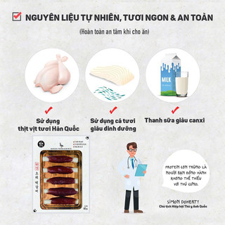 THỊT CUỘN THANH SỮA - SNACK BOWBOW CHO CHÓ 80G