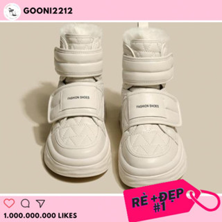 Giày boot cao cổ lót lông, giày thể thao đại hàn mùa đông phong cách thời trang Hàn Quốc 2023 dành cho nữ