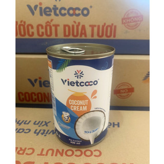  Kho sỉ - Nước cốt dừa Vietcoco 400ml hoàn toàn tự nhiên,không hương liệu  1 thùng 24 lon  