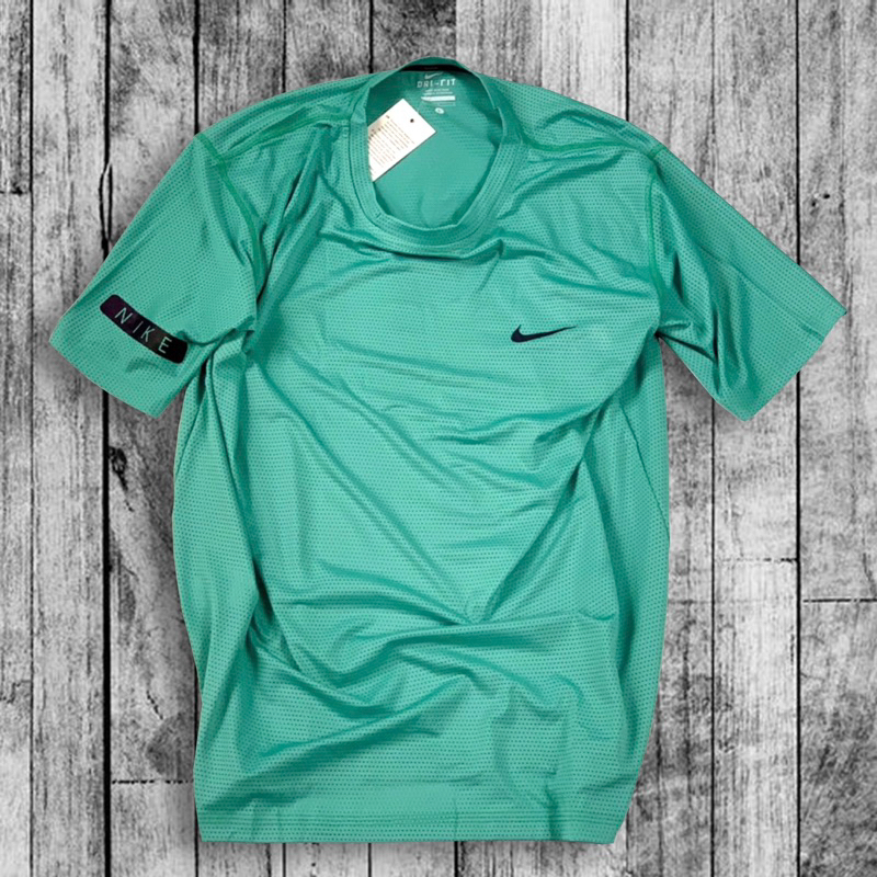 Áo thun thể thao nam cầu lông/tennis chất vải nhẹ mát màu xanh