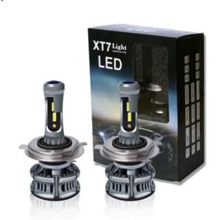 Đèn pha led bi cầu XT7 45w chân H4 chống lóa, ánh sáng gom lắp zin cho xe máy và ô tô