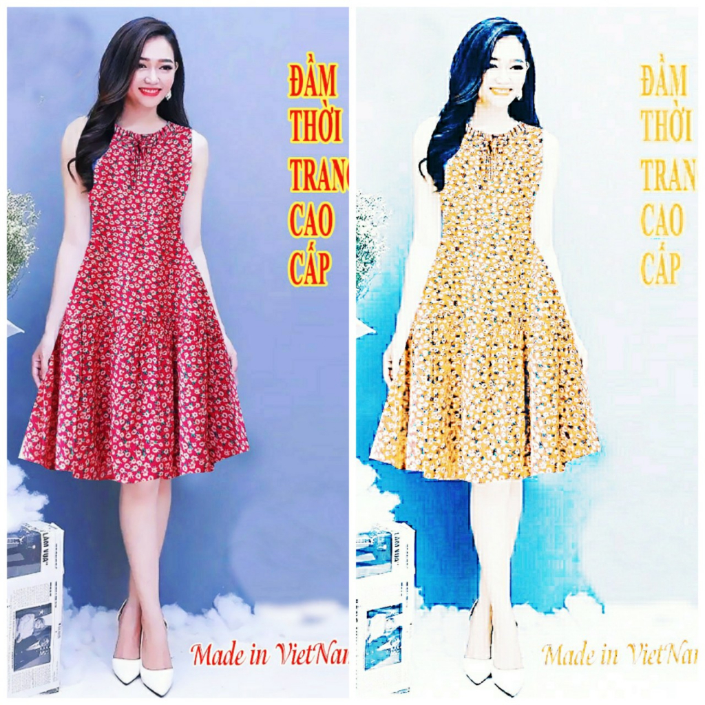 Đầm Nữ Đầm Thiết Kế Thời Trang Cao Cấp Vải Lụa Thái Nhập Khẩu