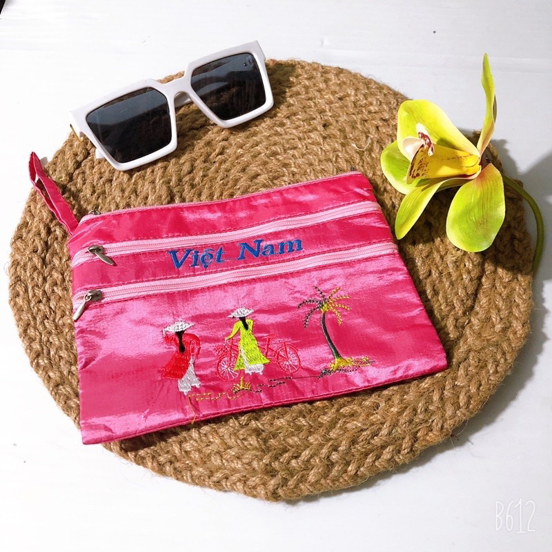 Ví thêu 3 ngăn hình ảnh nét Việt Nam