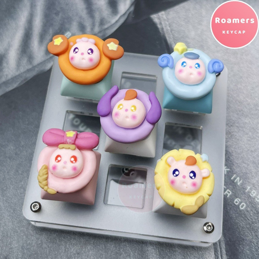 Nút bàn phím cơ PBT keycap lẻ các chòm sao cực đáng iu