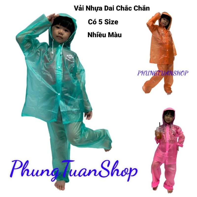 Bộ Áo Mưa Cho Bé Từ 2 Đến 7 Tuổi