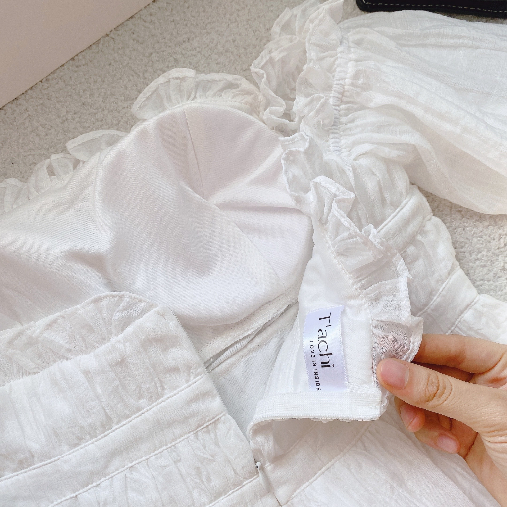 Áo Kiểu Tay Bồng Công Chúa,Áo Đầm Babydoll Hàng Thiết Kế Cao Cấp Chất Liệu Xốp Quảng Châu Thời Trang Nữ  MJP