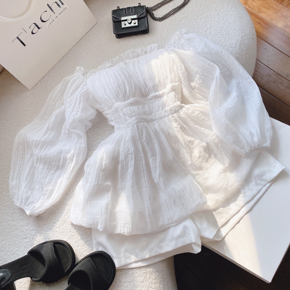 Áo Kiểu Tay Bồng Công Chúa,Áo Đầm Babydoll Hàng Thiết Kế Cao Cấp Chất Liệu Xốp Quảng Châu Thời Trang Nữ  MJP