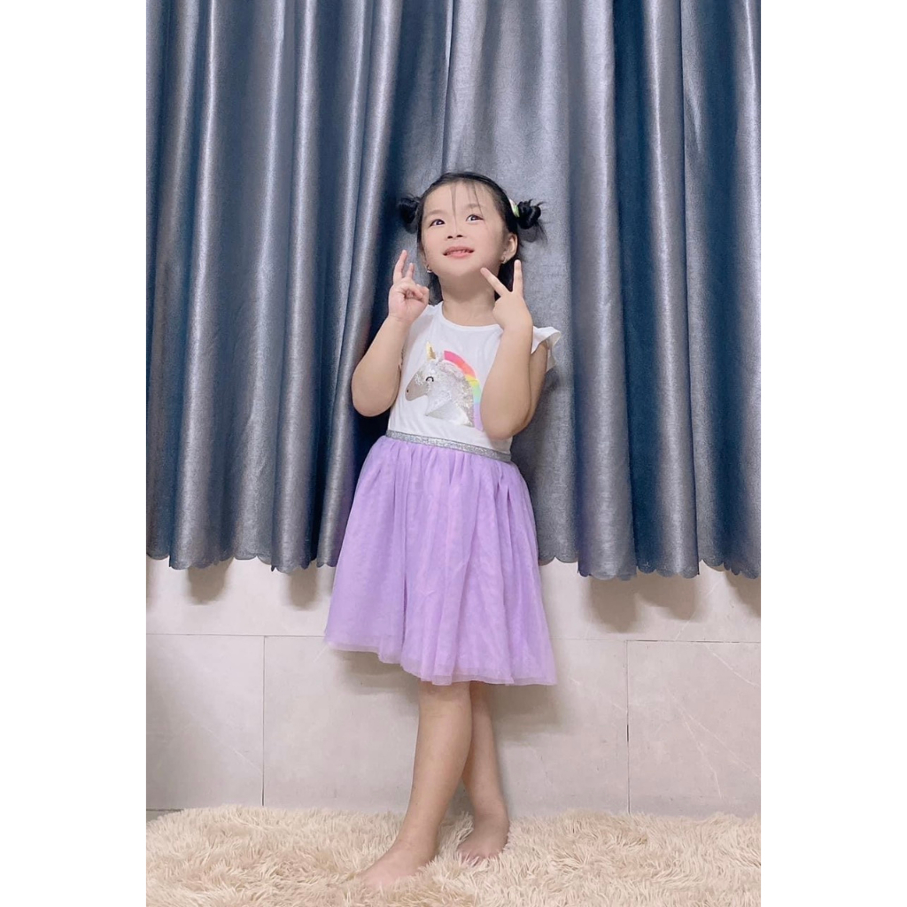 Váy Ngựa Pony cánh tiên phối voan đính kim sa lấp lánh cho bé gái hãng Cat&Jack xuất xịn Size 2-5 tuổi
