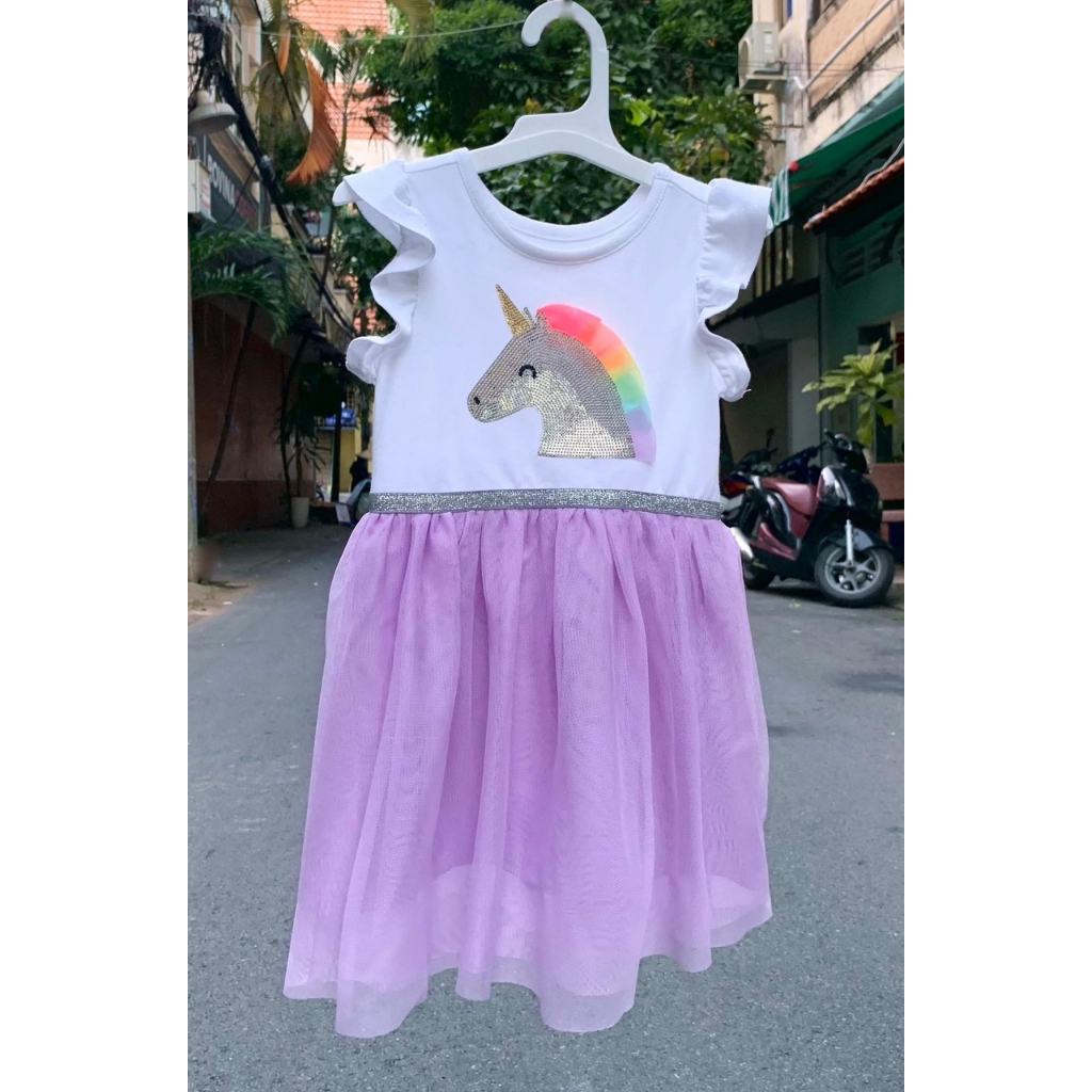 Váy Ngựa Pony cánh tiên phối voan đính kim sa lấp lánh cho bé gái hãng Cat&Jack xuất xịn Size 2-5 tuổi