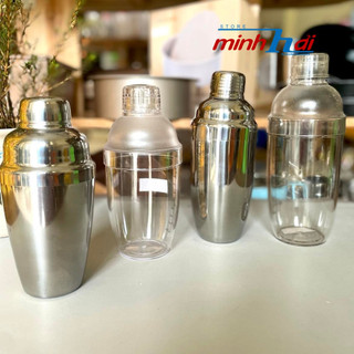 Bình Lắc Shaker INOX I Nhựa Dày. Dụng cụ Pha Chế Cocktail, Trà Sữa. Bình lắc nhưah có vạch chia định lượng, nhựa trong s