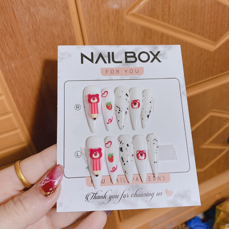 Nail box hoạt hình thiết kế giá rẻ sale lấy tương tác 30k