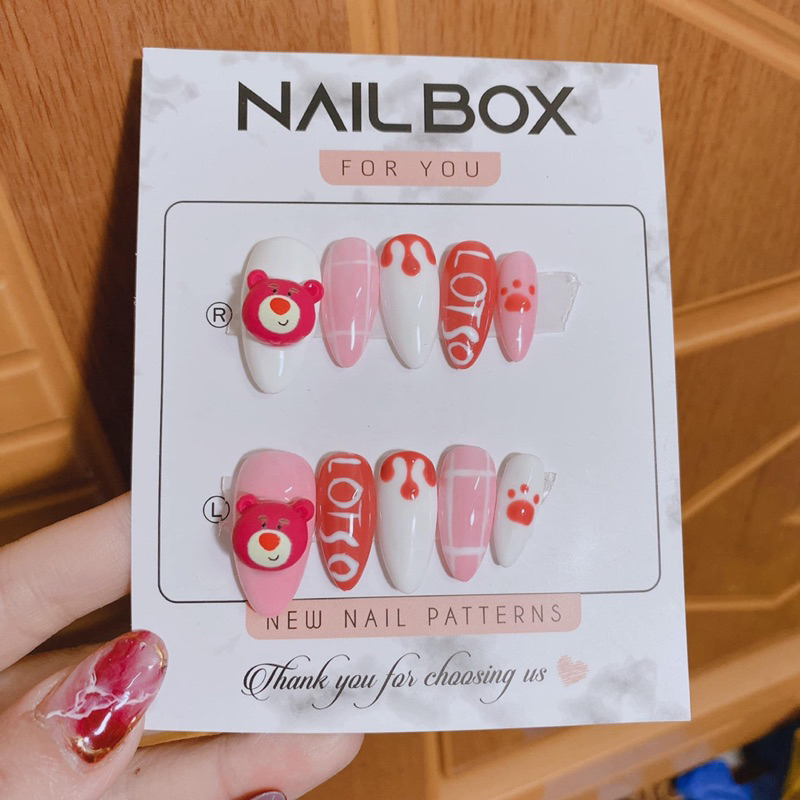 Nail box hoạt hình thiết kế giá rẻ sale lấy tương tác 30k