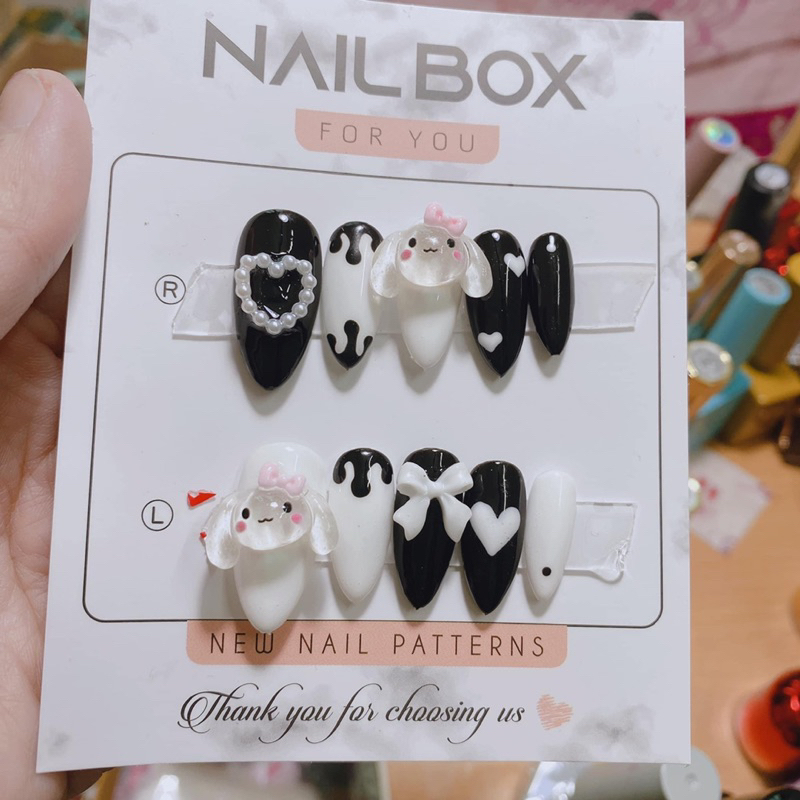 Nail box hoạt hình thiết kế giá rẻ sale lấy tương tác 30k