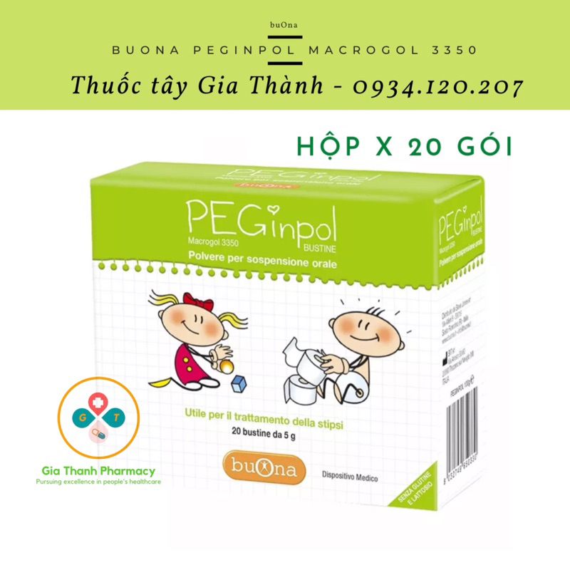 BUONA PEGINPOL GIÚP BÉ NHUẬN TRÀNG, HẾT TÁO BÓN - Hộp 20 Gói 5g | NHẬP KHẨU CHÍNH HÃNG ITALY