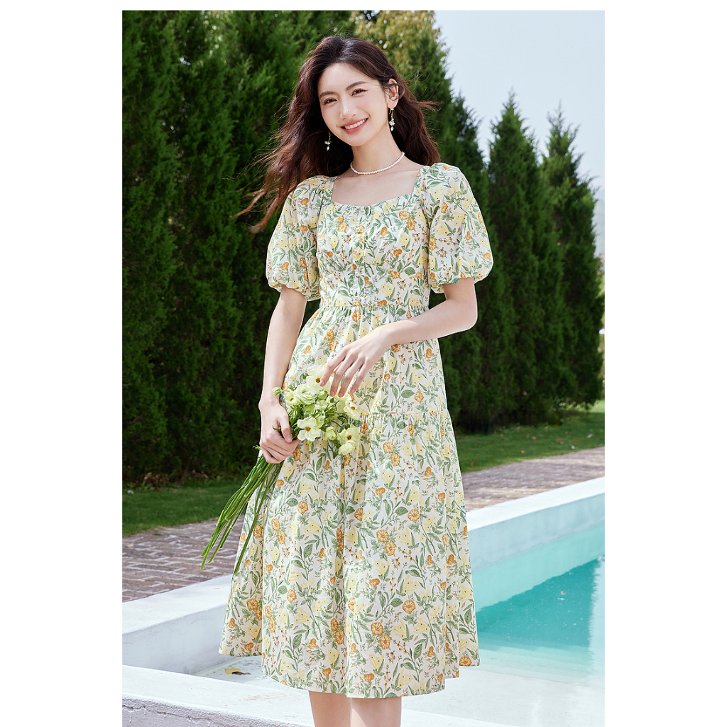 Z313 Váy hoạ tiết xuất dư của HOPESHOW