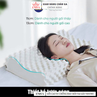 Gối cao su non chống đau mỏi cổ vai gáy, ruột gối ventry chính hãng - enisa
