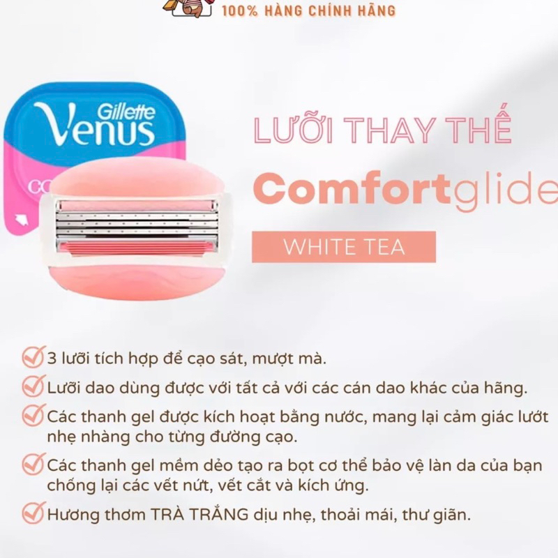 ĐẦU LƯỠI DAO BƠ RỜI THAY THẾ DAO CẠO ĐẦU BƠ VENUS