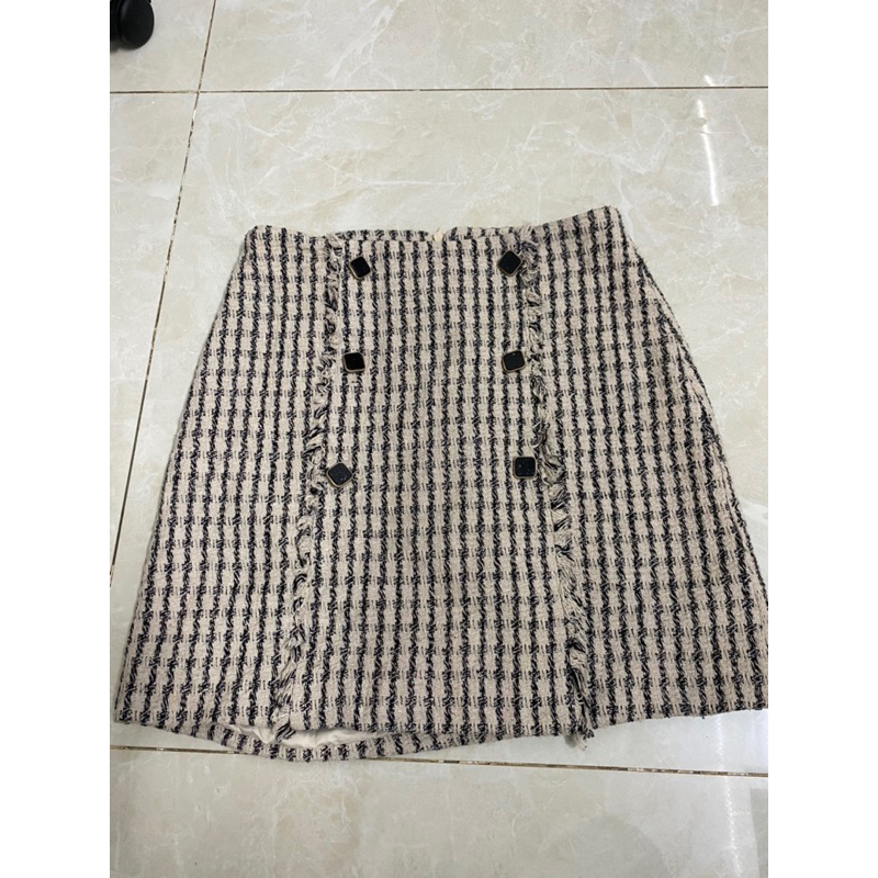 Chân váy dạ tweed