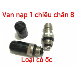Van nạp một chiều chân 8 ~ loại có ốc + Kèm 1 nắp chắn bụi
