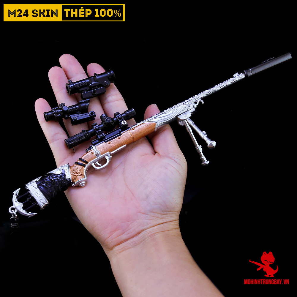 Móc Chìa Khóa M24 Skin Hải Tặc Kim Loại 23cm Giá Rẻ Tặng Full Phụ Kiện Và 3 Scope