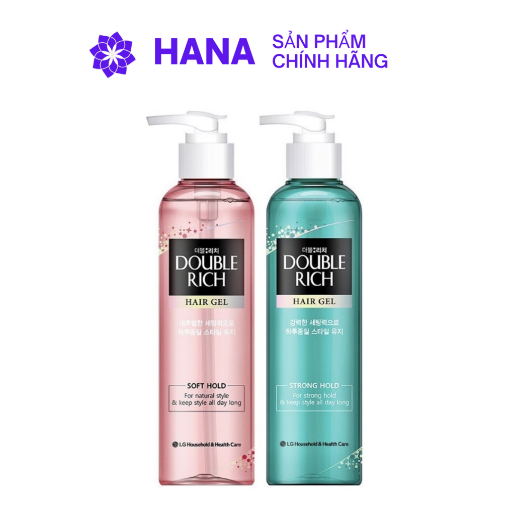 Gel Tạo Kiểu Double Rich Strong Giữ Nếp Hair Gel 250ml