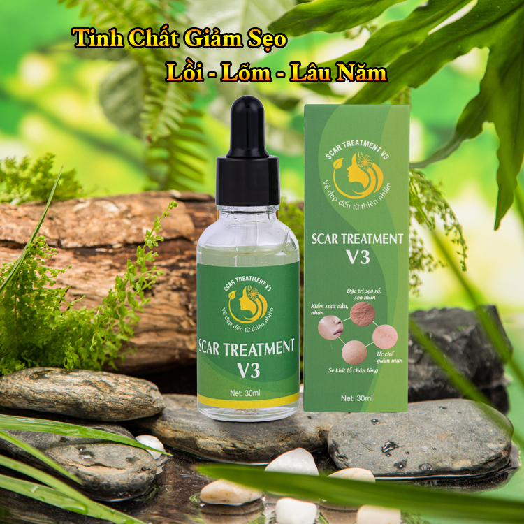 Tinh chất giảm sẹo - lỗi lõm rỗ lâu năm kem ngừa sẹo vết thương Streament V3 30ml