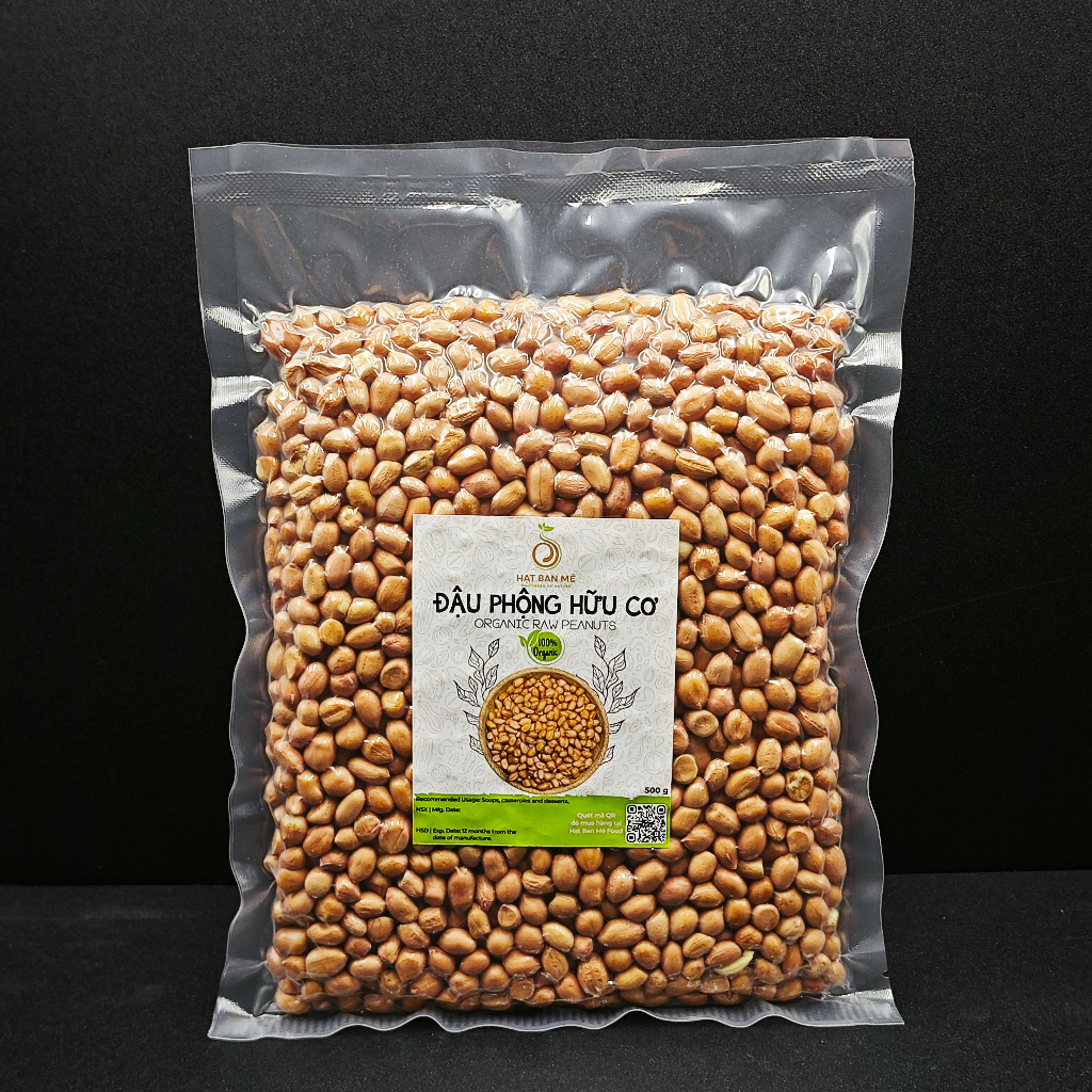 500GRAM ĐẬU PHỘNG THUẦN CHỦNG HỮU CƠ TỰ NHIÊN - HẠT BAN MÊ FOOD