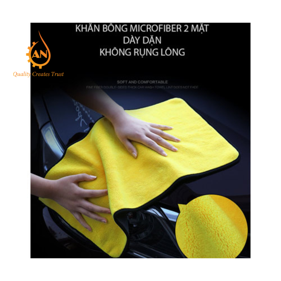 Khăn Lau Xe Ô Tô, Khăn Lau Bếp Đa Năng Chuyên Dụng Cao Cấp - Khăn Lau Xe 2 Lớp, Thấm Hút Nước Tốt