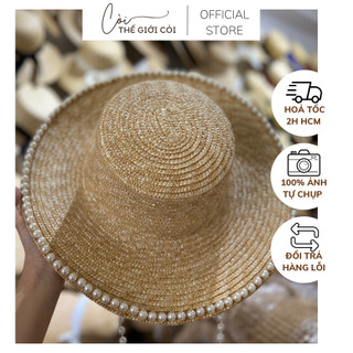 Nón cói cứng vành viền ngọc