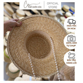 Nón cói cứng vành viền ngọc