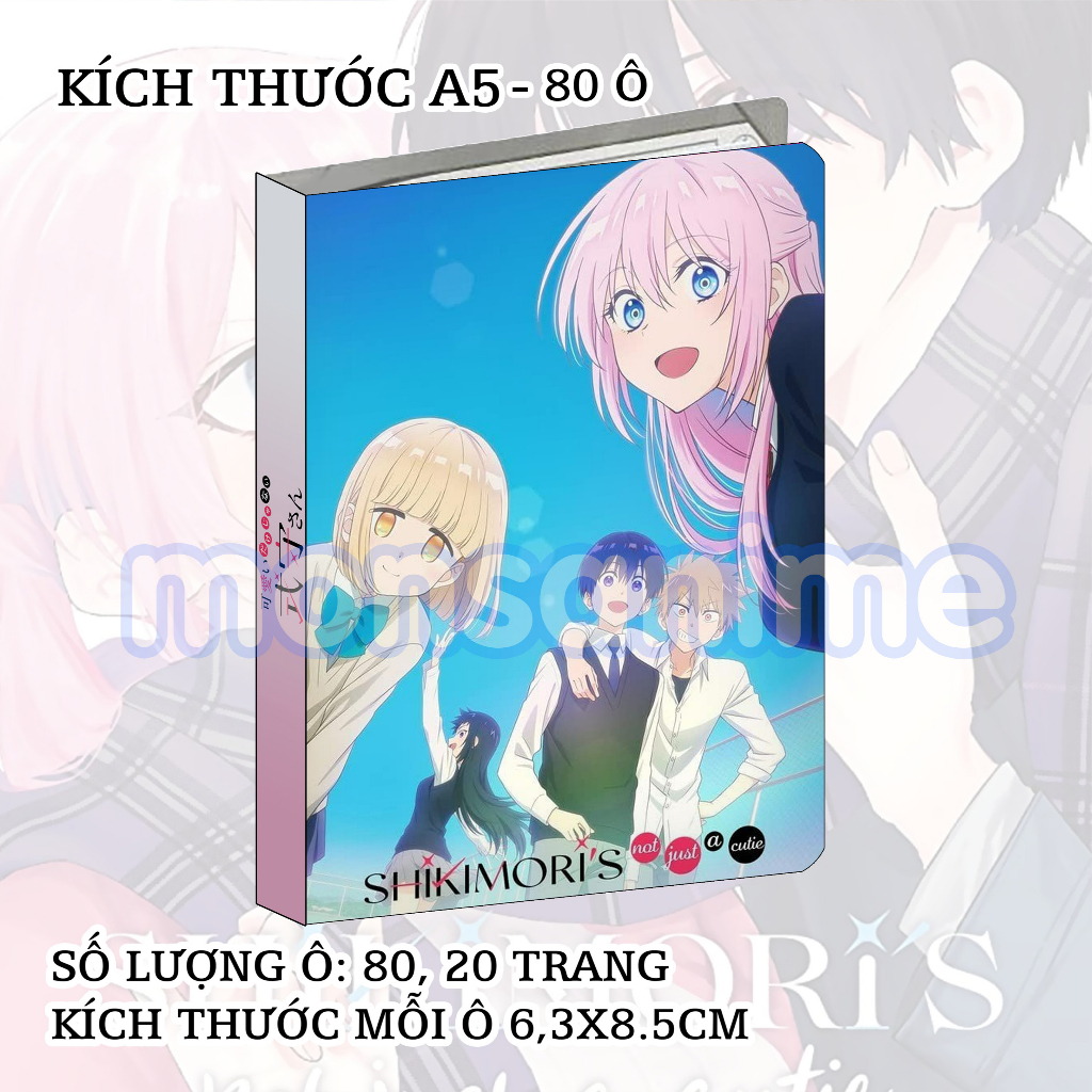 Album A5 đựng card Jibaku Elaina Violet Sasaki and Miyano Shikimori 80 ô sổ binder nhiều mẫu manga anime sưu tập thẻ