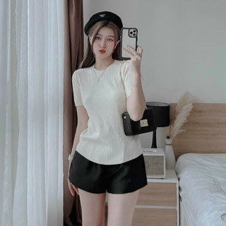 Áo Dệt Kim Kiểu Dáng Tay Ngắn Thời Trang Cá Tính - Nhím Xù shop