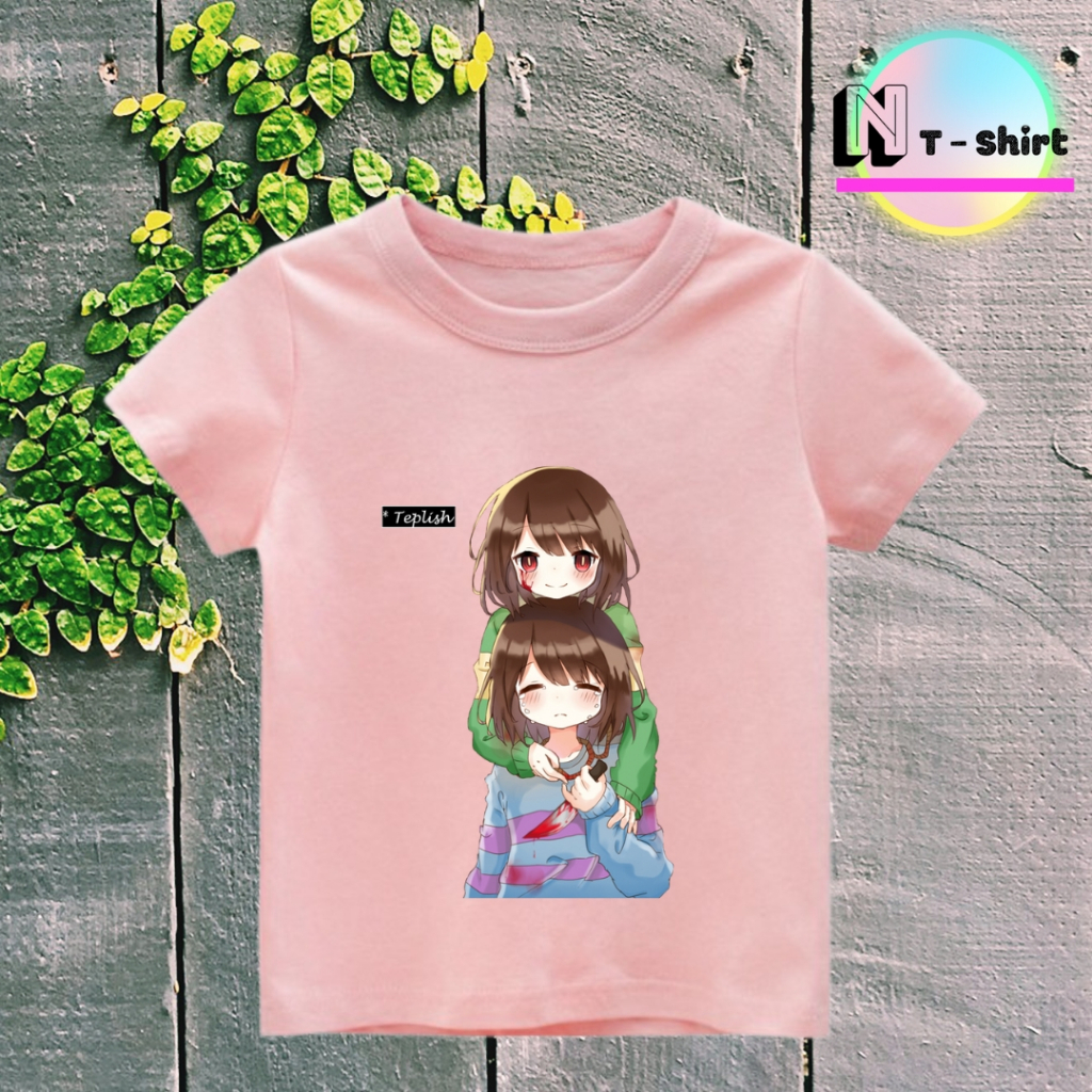Áo thun bé trai và bé gái, Áo phông trẻ em in hình Chara Sans Undertale, Áo cotton xịn mặc mát thoải mái NTshirt 01
