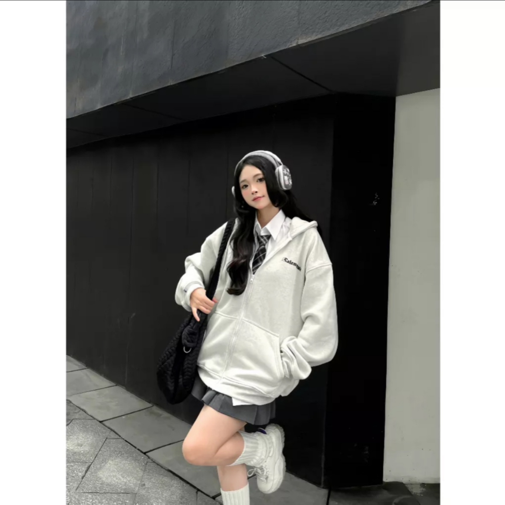 Áo Khoác, Áo Hoodie Zip Nỉ Bông Cotton  CALEM.CLUB Nhiều Màu Form Rộng Unisex Cho Nam Nữ
