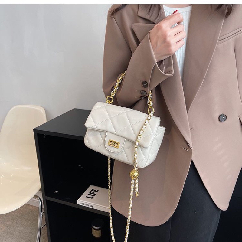 Túi xách nữ cầm tay và đeo chéo thiết kế sọc thời trang