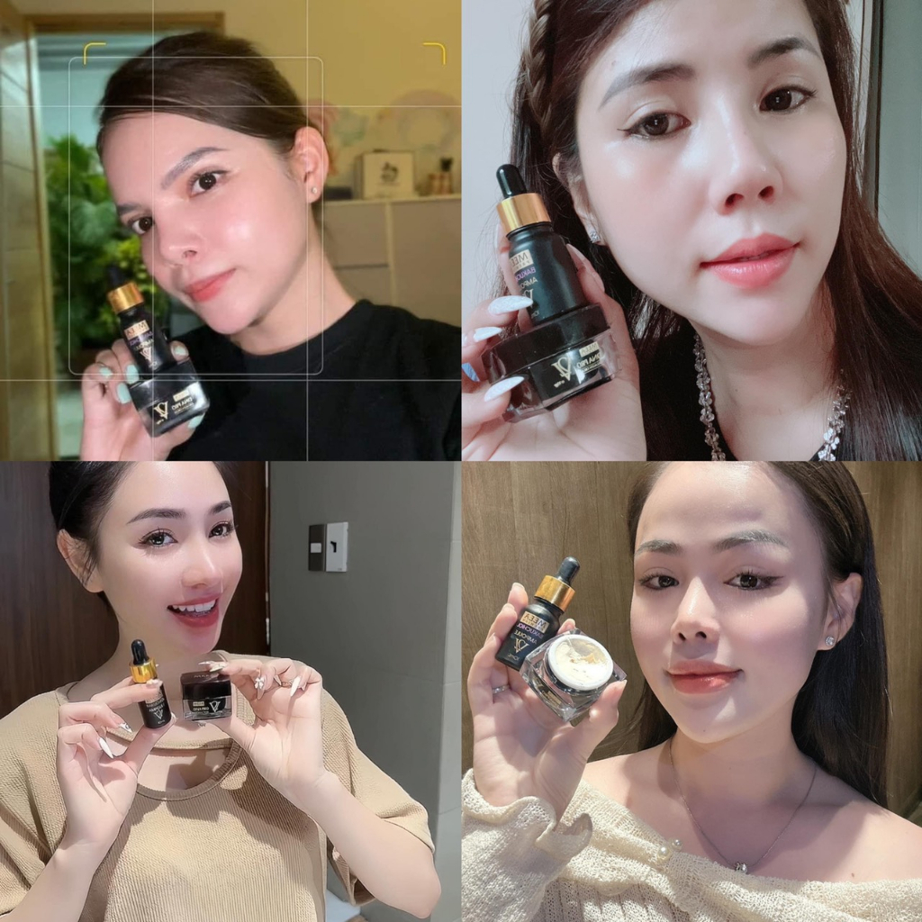Combo Dưỡng Trắng Da Mặt Kem Face Collagen DNA Cá Hồi & Tinh Chất Serum AMPOULE BAKUCHIPL Meea
