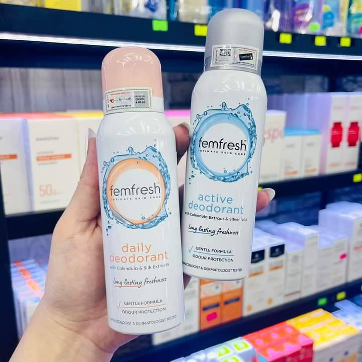 Xịt Thơm Mát Vùng Kín Cao Cấp Femfresh Active Daily Deodorant Spray 125ml