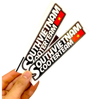 Tem Dán Stiker South Vietnam Scooter Team Trang Trí