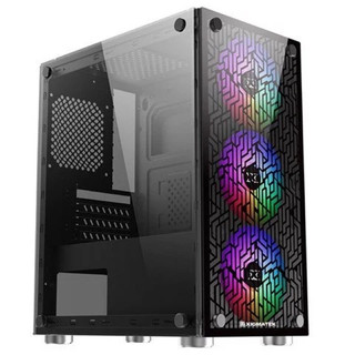 Vỏ case xigmatek nyx 3f - m-atx, 2 side tempered glass tặng kèm 03 fan led