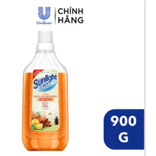 Nước lau sàn Sunlight Tinh dầu Thảo mộc Ngăn côn trùng |Hương Quế & Cam Bergamot | Chai 900g