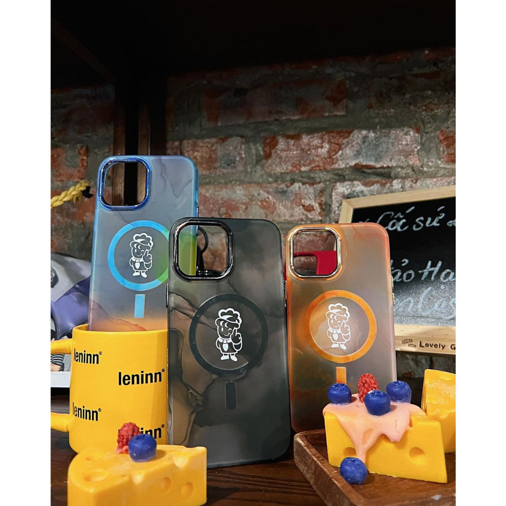 Ốp lưng điện thoại iphone màu tie dye - logo Hảo Hạng