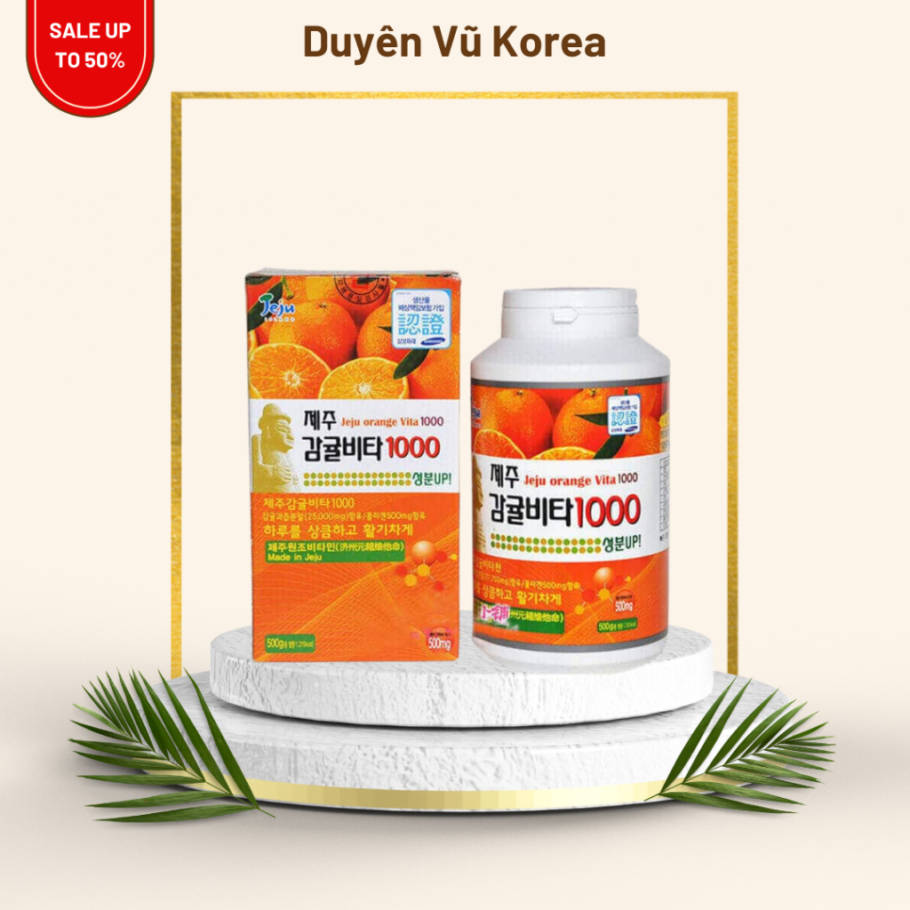 (HÀNG NHẬP KHẨU) VIÊN NGẬM VITAMIN C NGUYÊN CHẤT ĐẢO JEJU HÀN QUỐC 150G