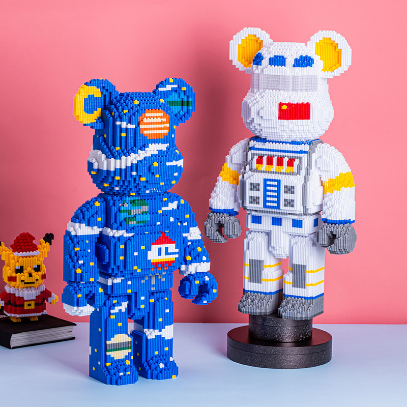 Mô Hình Lắp Ráp 3D BEARBRICK Đồ Chơi Lắp Ráp Hình Gấu Bạo Lực 27-35cm Đồ Chơi Trang Trí Quà Tặng Sinh Nhật