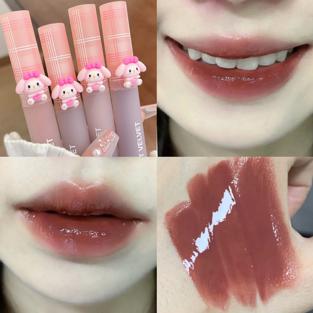 Son kem bóng thỏ hồng GEGE BEAR Soft Velvet mướt môi căng mọng lâu trôi