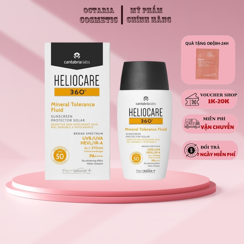Kem Chống Nắng Heliocare 360 Water Gel & Mineral Tolerance Fluid SPF 50++