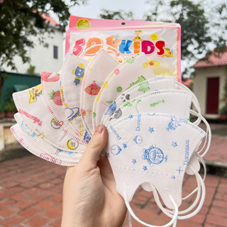 Khẩu Trang 5D Kids Trẻ Em Thùng 100 Chiếc Duy Quân dạng hộp , kháng khuẩn