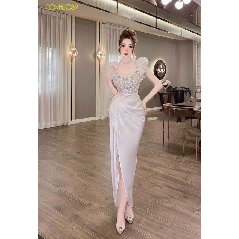 ✨ Đầm body dúm tay đính đá✨ HÌNH THẬT